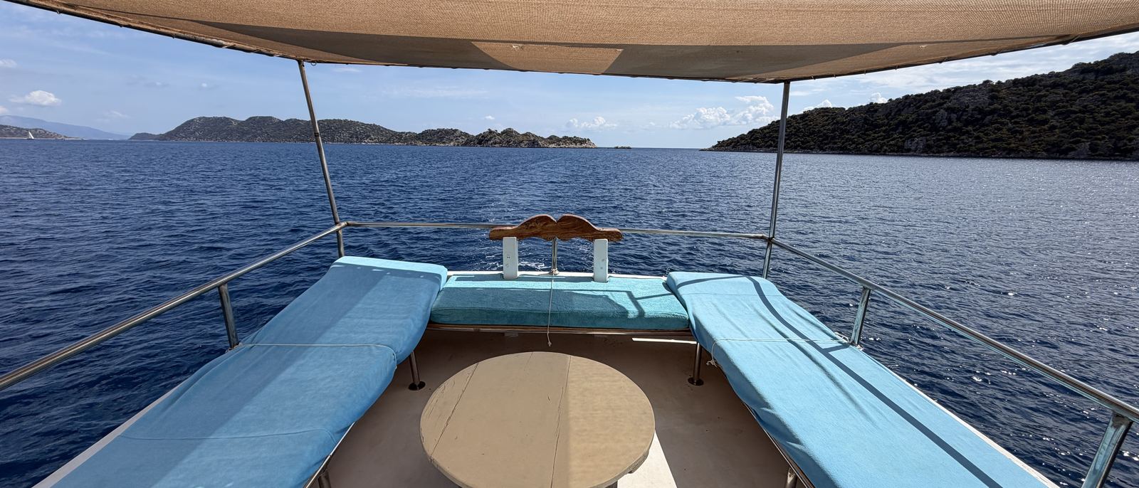The boat anchored alone in a quiet Kekova bay — what a private charter buys